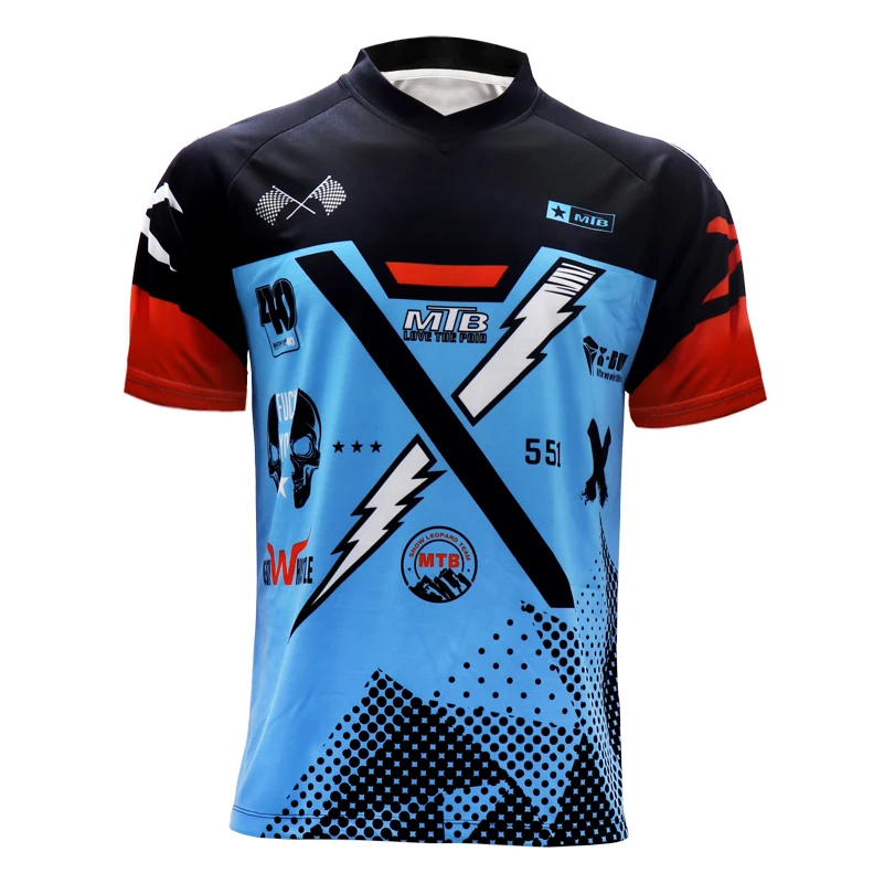 

Hot Sale Cycling Shirt Motorcycle Jersey MTB Shirt Downhill Jersey Men's Top Mountain Bike shirt Breathable Jersey Short sleeve