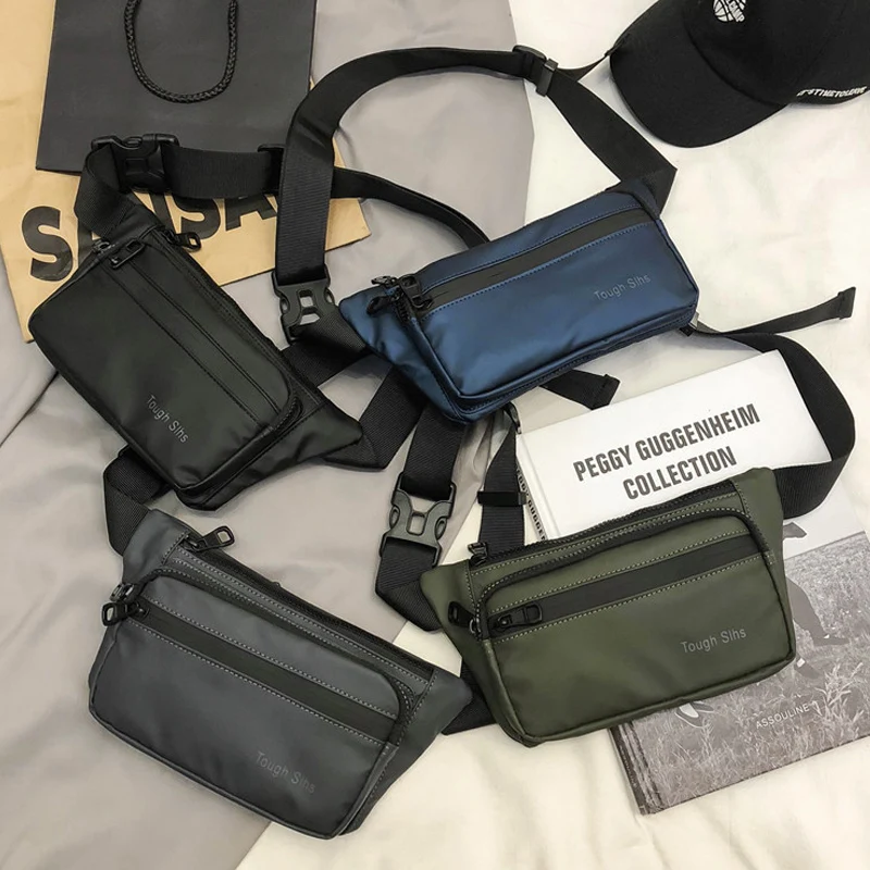 

Casual Nylon Waist Packs Unisex Travel Bag Anti-theft Mobile Phone Pocket Male Coin Purse Storage Bag Waist Belt Bags Chest Pack