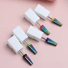 Набор насадок для маникюра, твердосплавные красочные фрезы для ногтей, шлифовальный аппарат для снятия гель-лака