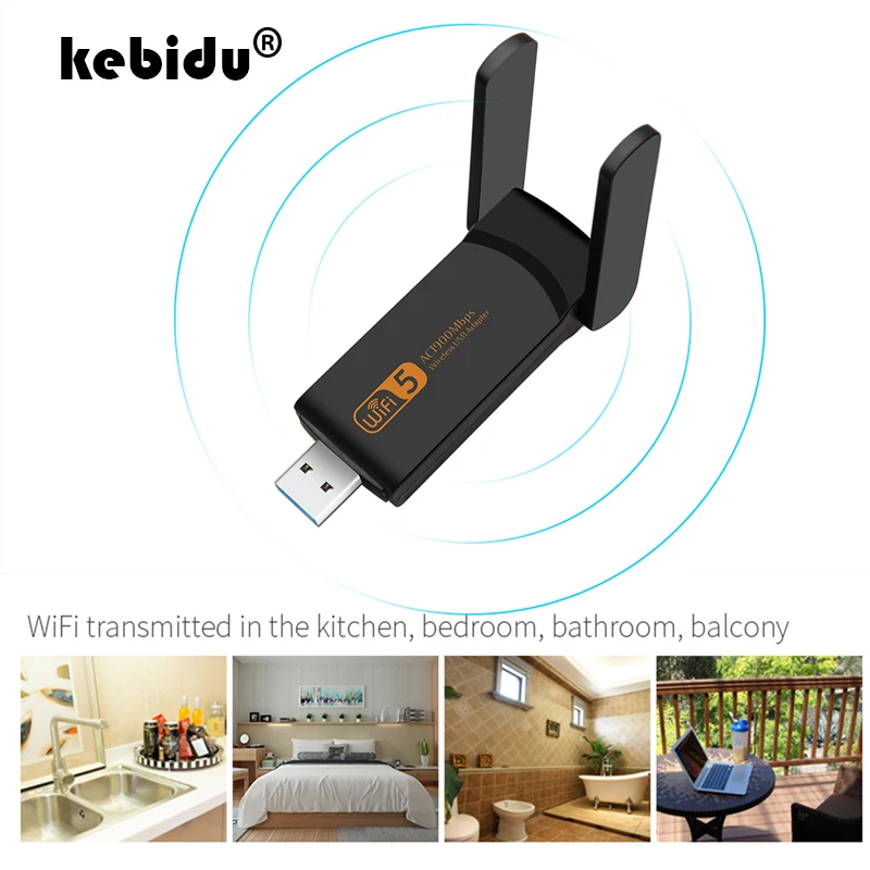 Двухдиапазонный USB Wi Fi адаптер 802.11AC 1900 Мбит/с 5 ГГц 3 0 Ethernet ПК сетевая карта Lan ключ