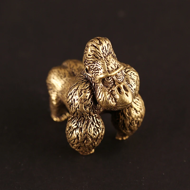 Латунная статуя искусственной кожи маленький чай украшения для домашних