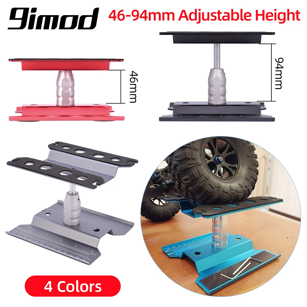 

Heightening Work Stand Assembly Platform 360 Degree Rotate Repair Station for RC 1/8 1/10 Traxxas TRX-4 SCX10 Tamiya HSP Silver