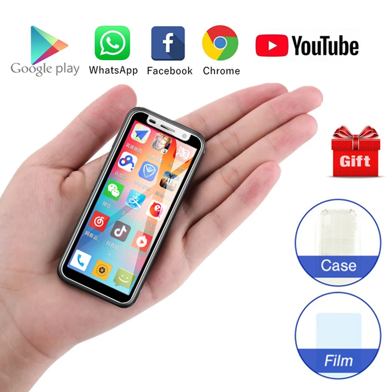Melrose супер мини смартфон ультра тонкий 3,4 дюймов MTK6739V 1 ГБ 8 ГБ Android 8,1 отпечаток пальца ID 5MP 4G мобильный телефон pk s9 plus