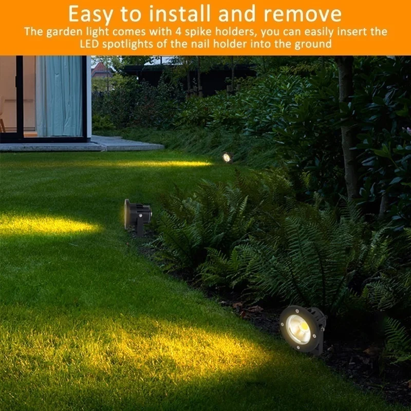 Водонепроницаемые светодиодные уличные светильники COB для ландшафта сада стен