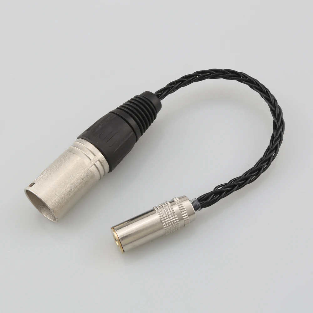 Кабель-переходник Hi-Fi 7N OCC 4 мм (гнездо) на 4-контактный XLR сбалансированный штекер