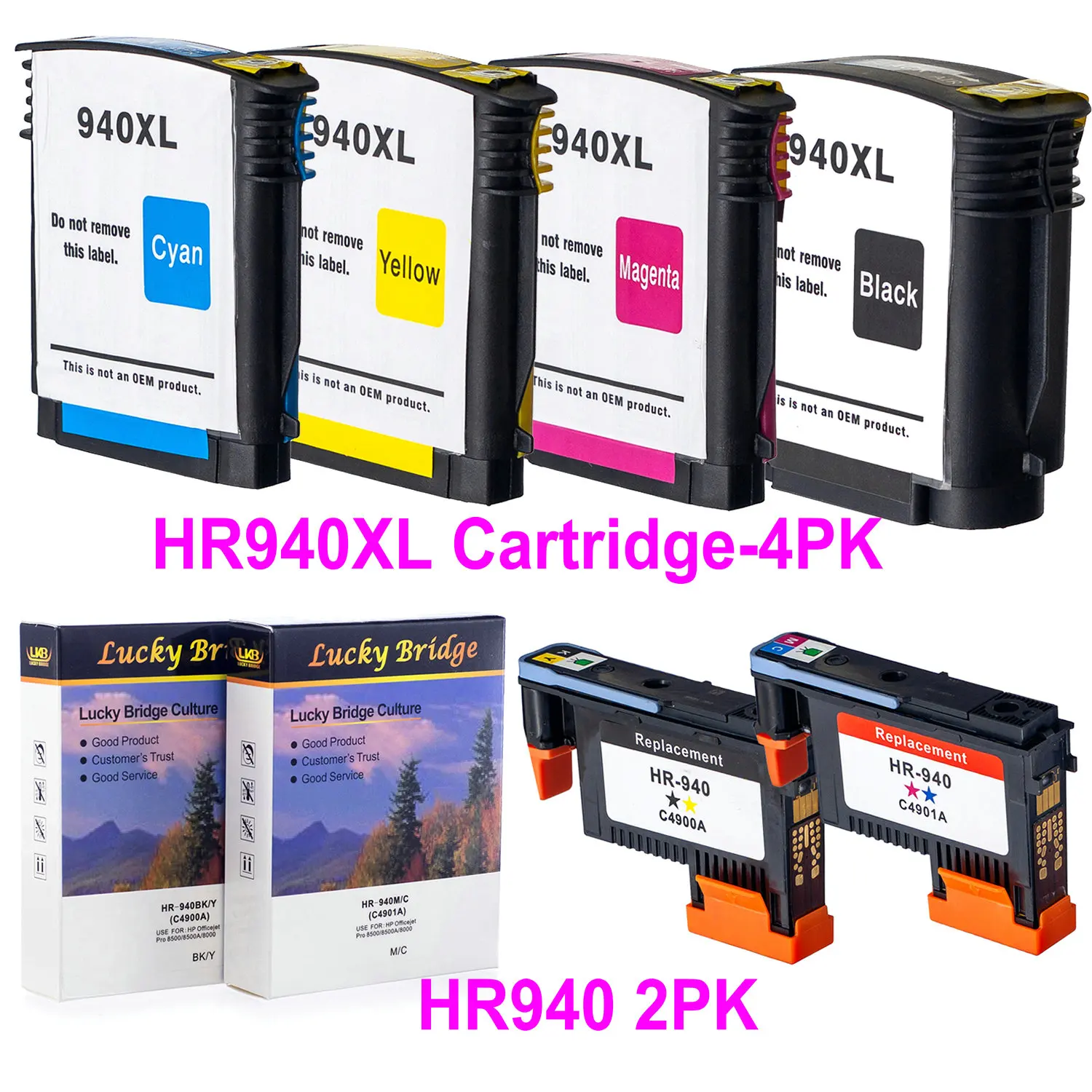 CK HP940 Printhead C4900A C4901A Remanufactured  Print Head HP 940 940XL Ink Cartridge for HP Officejet 8000 8500A Printer