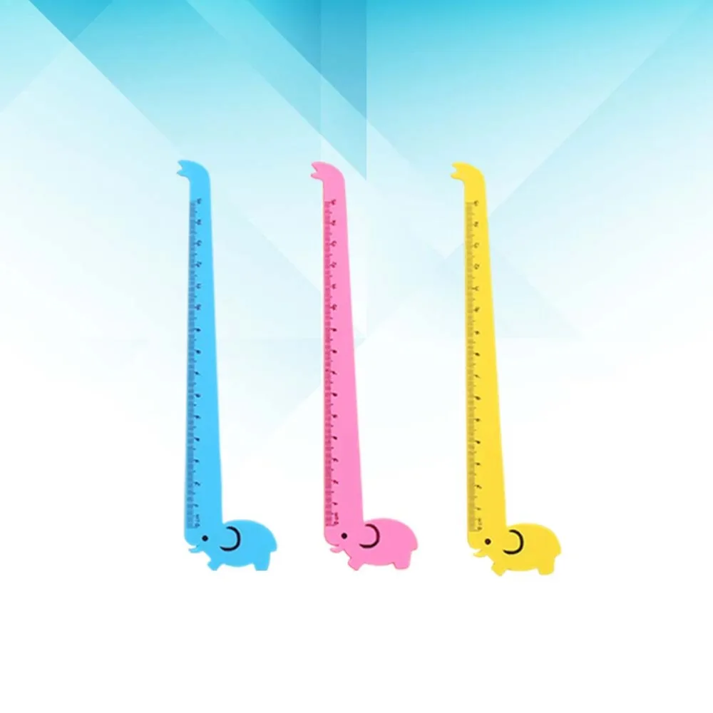 

10pcs 15CM Cartoon Rulers Creative Giraffe Rulers School Students Stationery Kids Measuring Rulers (Random Color, Random