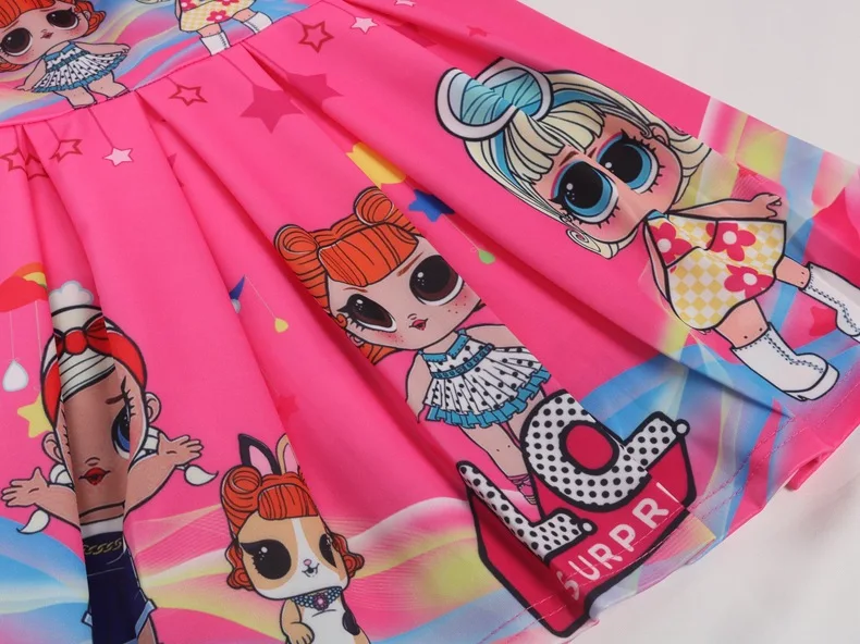 Коллекция 2019 года популярные модели Забавное платье для девочек с рисунком из