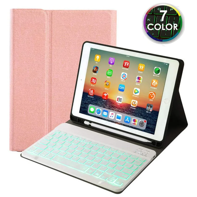 

Чехол для iPad 10,2 9,7 5th 6th 7th Generation, чехол с клавиатурой с подсветкой для iPad Air 1 2 3 Pro 10,5 11 2020 Mini 1 2 3 4 5, чехол