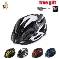 ultralight racing cycling helmet with sunglasses taillight road bike helmet intergrally molded mtb bicycle visor helmet