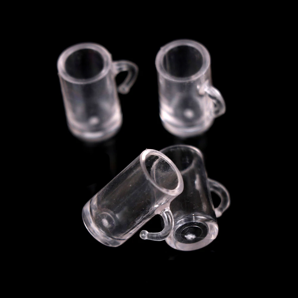 4 шт. прозрачный Кубок в масштабе 1:12 миниатюрный мини-Кубок для вина кукольный