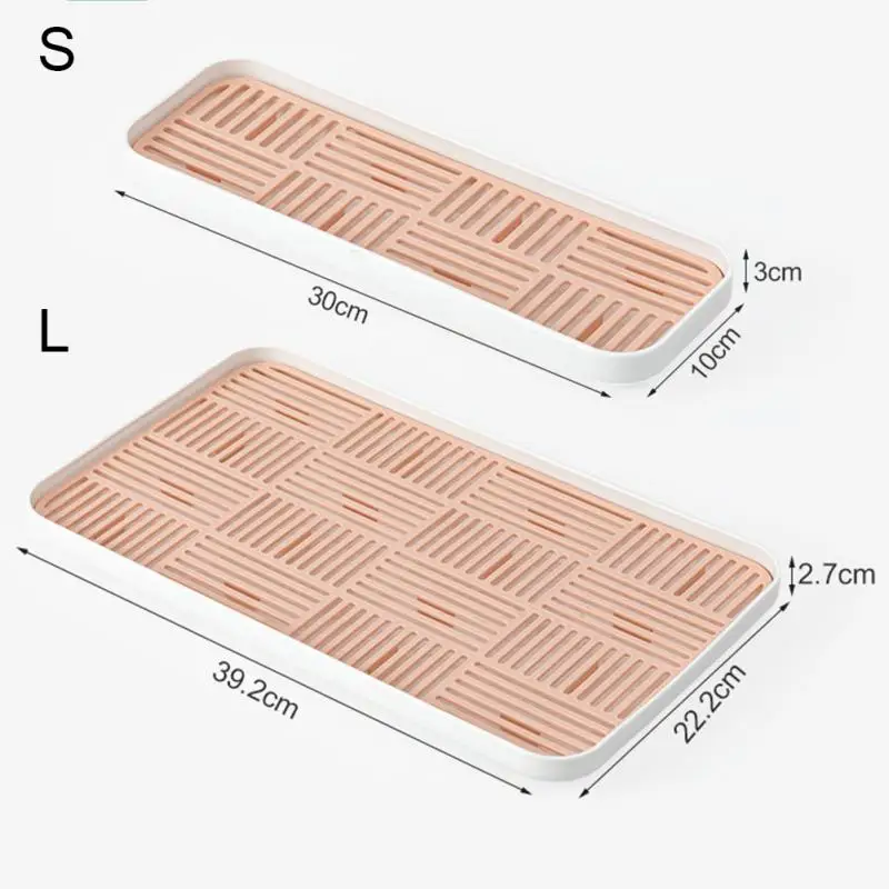 

Kitchen Accessory Double Layers Cup Organizer Fruit Vegetables Bowls Shelf Easy Clean Dish Drainer Grids Design Storage Tray