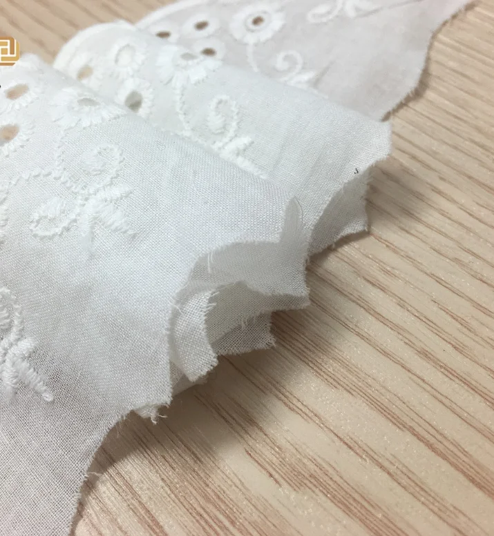 5 метров чистая белая кружевная ткань для юбки хлопчатобумажная вышивки сделай
