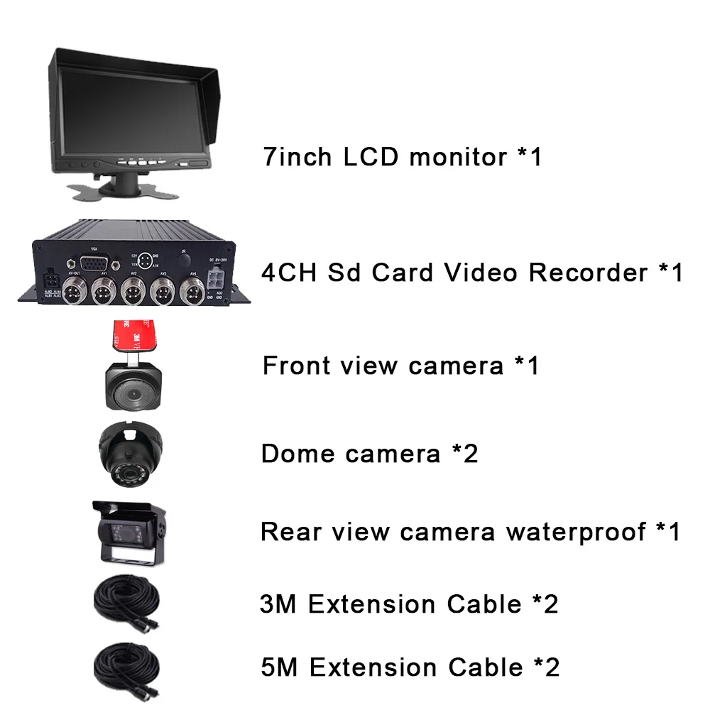 Недорогой комплект видеорегистратора SD-карты MDVR 4CH CCTV H.264 720P мобильный