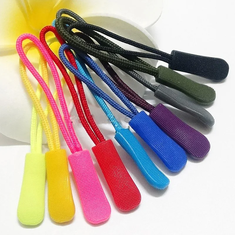 

10pcs Zipper Puller Cord Bag Accessories Zipper Puller End Fit Rope Tag Fixer Zip Cord Tab Replacement Clip Broken Zipper Slider