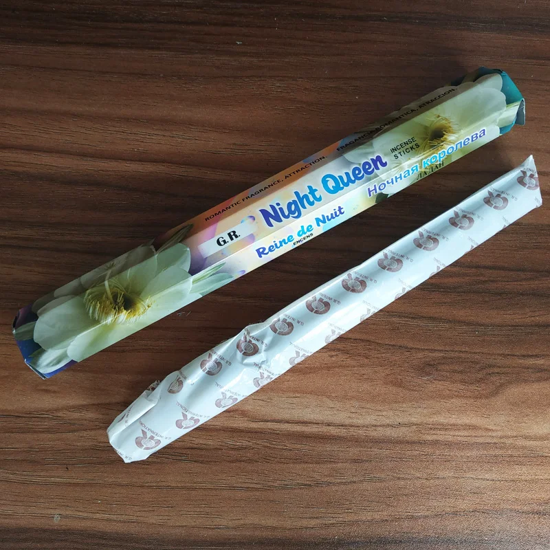 Night Queen Натуральные индийские сандаловые палочки, ладан, одна упаковка, ручной работы, индийские ароматические палочки, ароматический аромат для дома, декор для гостиной - Аромат: Night Queen