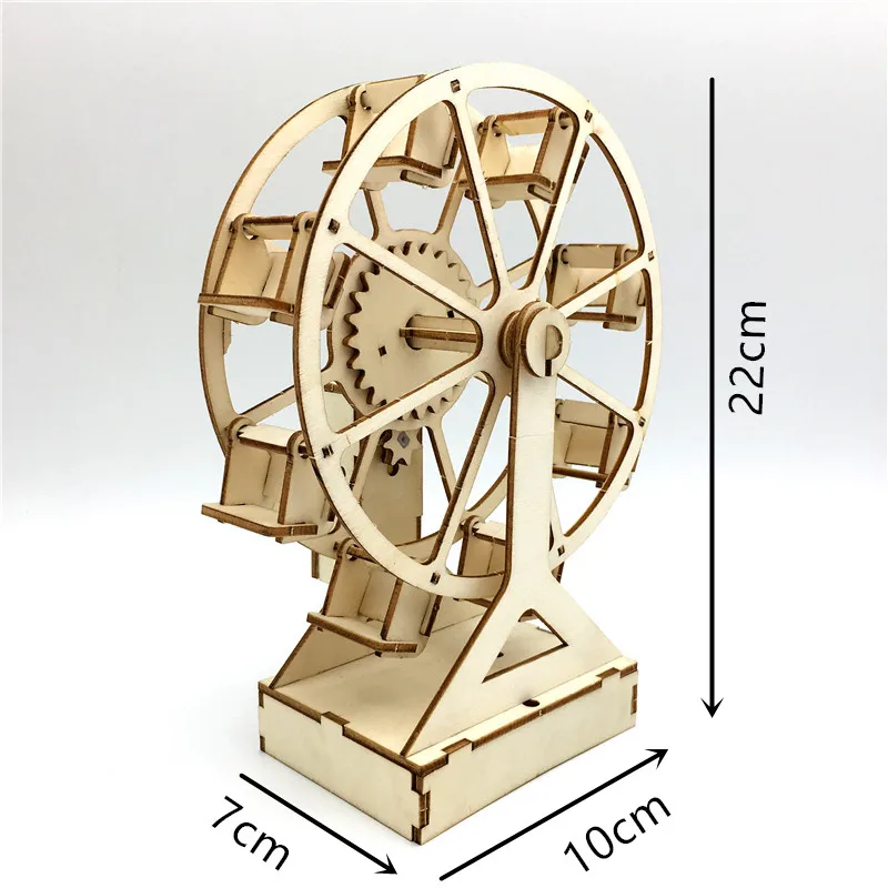 3D DIY Электрический Ремесло Колесо обозрения головоломки деревянные модели