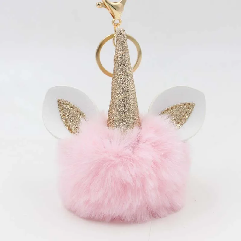 Женский брелок с помпонами из искусственного кроличьего меха - купить по