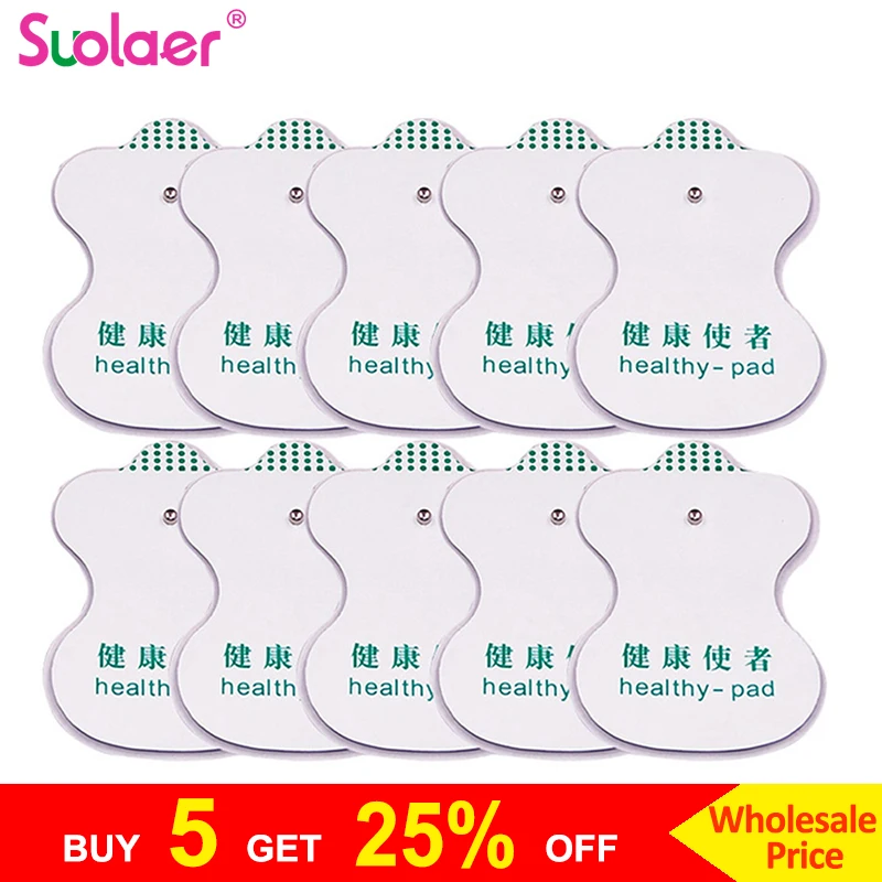 10 шт./лот электроды для здоровья массажные прокладки кабель цифровой акупунктуры