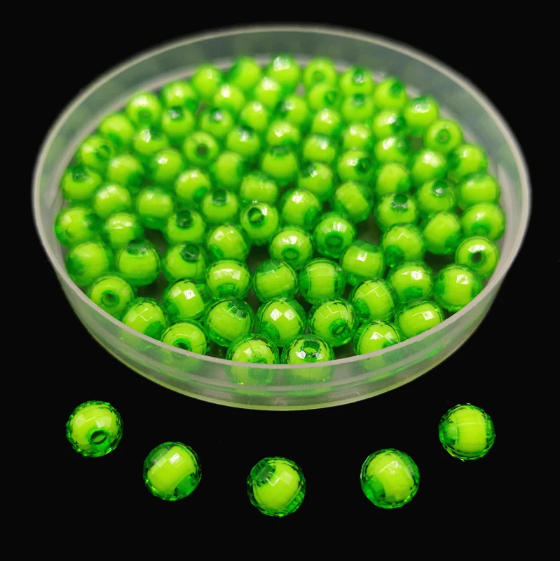 Light Green 8 мм/10 мм граненые круглые бусины акриловые бусины для изготовления ювелирных изделий браслет ожерелья подвески DIY - Цвет: Light Green