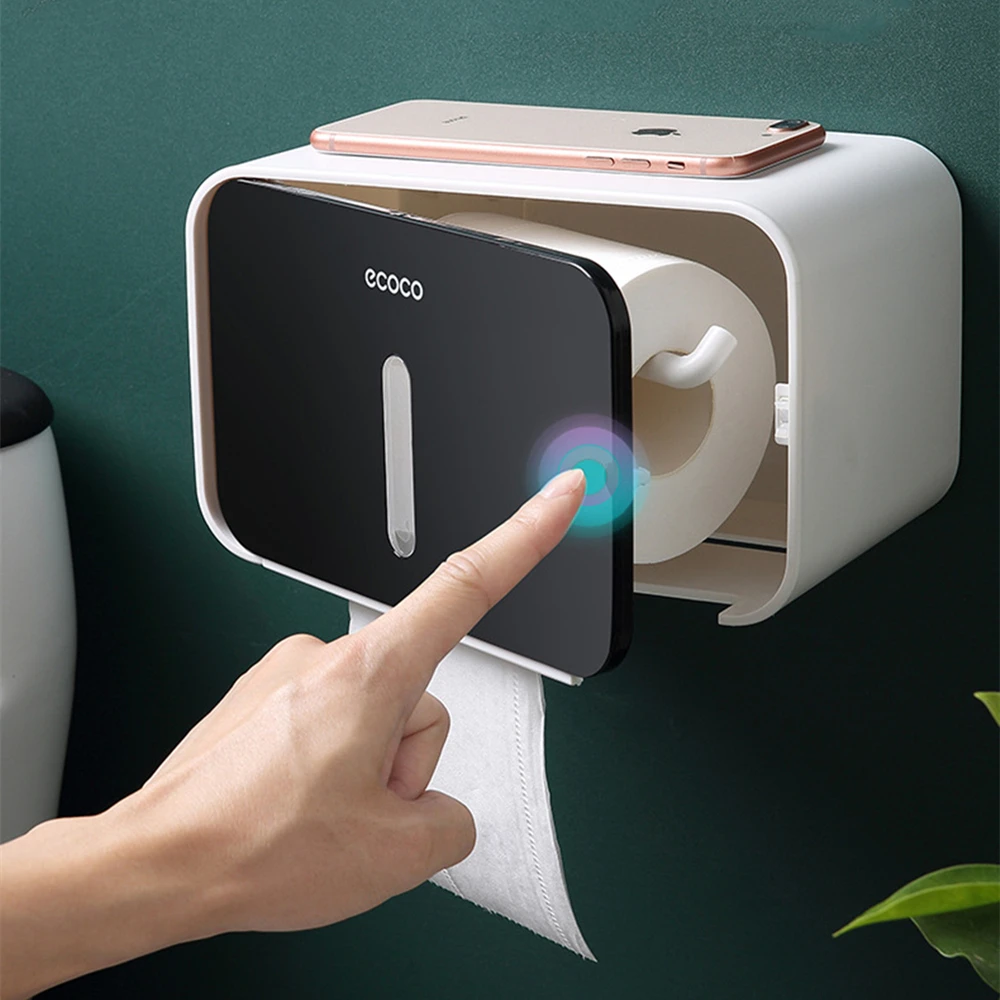 

Waterproof Toilet Paper Holder Home Storage Rack Bathroom Foldable Hanger Tissue Box Shelf Wall Mounted Roll Paper Holder Rack