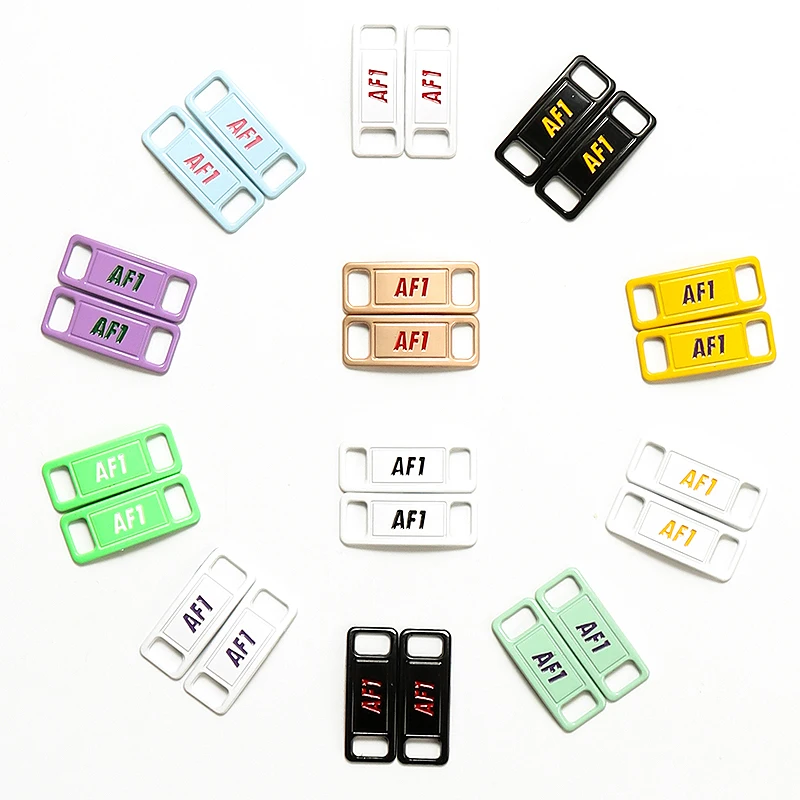 2021NEW Metal Shoelaces Buckle Shoes Accessories AF1 Shoe Decoration Suitable For All Shoes Sneakers  Flat Shoelace Buckle1 Pair