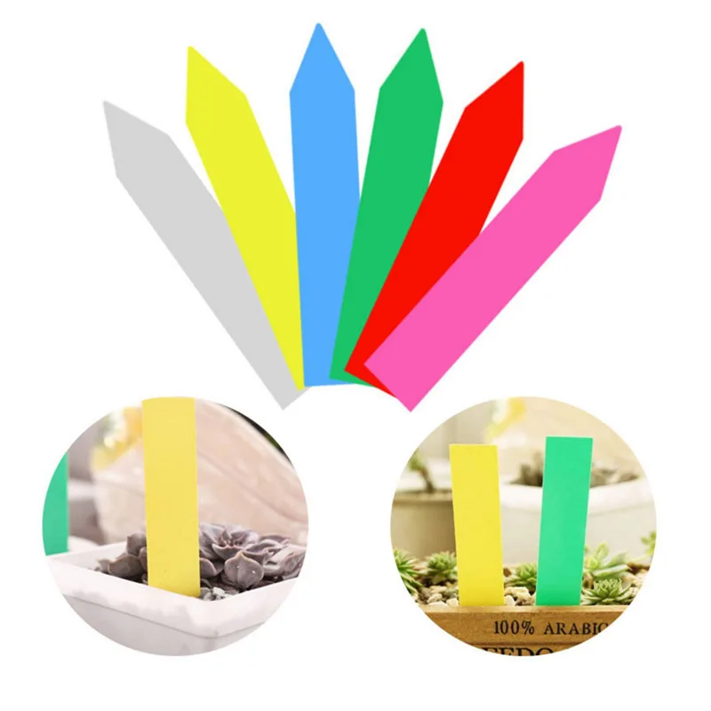 100pcs Garden Plant Labels PVC Tags Nursery Markers Flower Pots Seedling Tray Mark Tools Pot Waterproof 5x1cm | Дом и сад