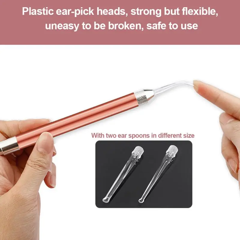 

3Pcs/Set LED Light Earpick Eax Wax Removal Spoon Tools Tweezers Nose Cleaning Pick Clip Nipper with Case for Baby Adults
