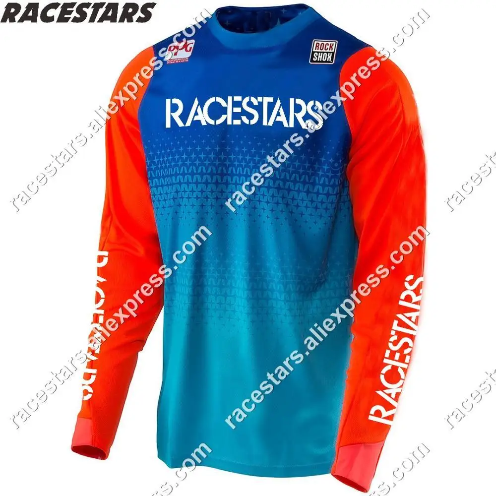

RACESTAR Motocross Shirt Downhill Motorcycle Jacket Off-road T-shirt Ride Bicycle Long-sleeve Shirt Motocross Jersey Moto Jersey