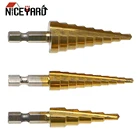 Ручная дрель NICEYARD 3-12 мм 4-12 мм 4-20 мм, Высокоскоростная сталь, дерево, металл, сверление, титановое покрытие, набор ручных инструментов