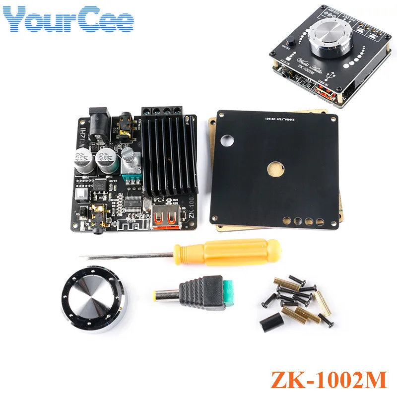ZK 1002M 100W + 2*100W Плата усилителя мощности аудио модуль Bluetooth совместимый стерео