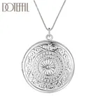 Ожерелье DOTEFFIL из стерлингового серебра 925 пробы, 45 см, змея, цепочка, круглая фоторамка, очаровательные ювелирные изделия для женщин и мужчин