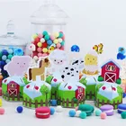 Подарочная коробка для конфет в виде фермы, Подарочная коробка для кексов для мальчиков и детей, товары для дня рождения, украшение, товары для праздника