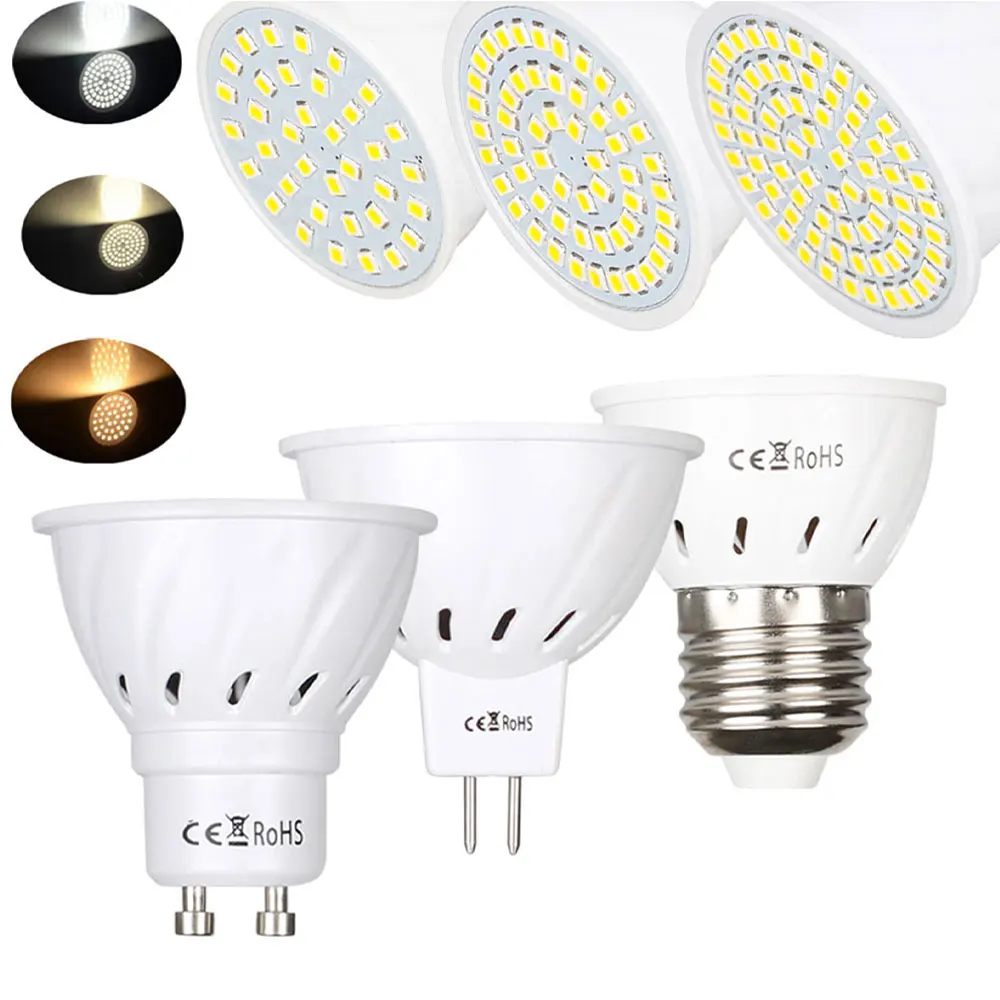 

36 54 72 LED s SMD 2835 Чип Высокий люмен без мерцания 4 Вт 6 Вт 8 Вт E27 MR16 GU10 AC/DC 12 В 24 В Светодиодная лампа освещение точесветильник светильник
