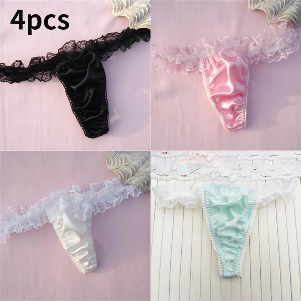 

Lace Women's Panties Thongs Underwear Women Lace Soft Briefs Sexy Lingerie Low Waist Lingerie G-string 1pcs/Lot 4Pcs