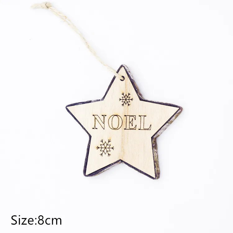 1pc-10-style A noel Рождество Noel Счастливого Рождества деревянные подвесные украшения для рождественской елки украшения для дома Noel Navidad Декор новогодние подарки - Цвет: 1pc-10-style A noel