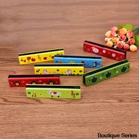 16 hole childrens musical instrument educational toy wooden shell brightly colored lovely delicate tremolo harmonica