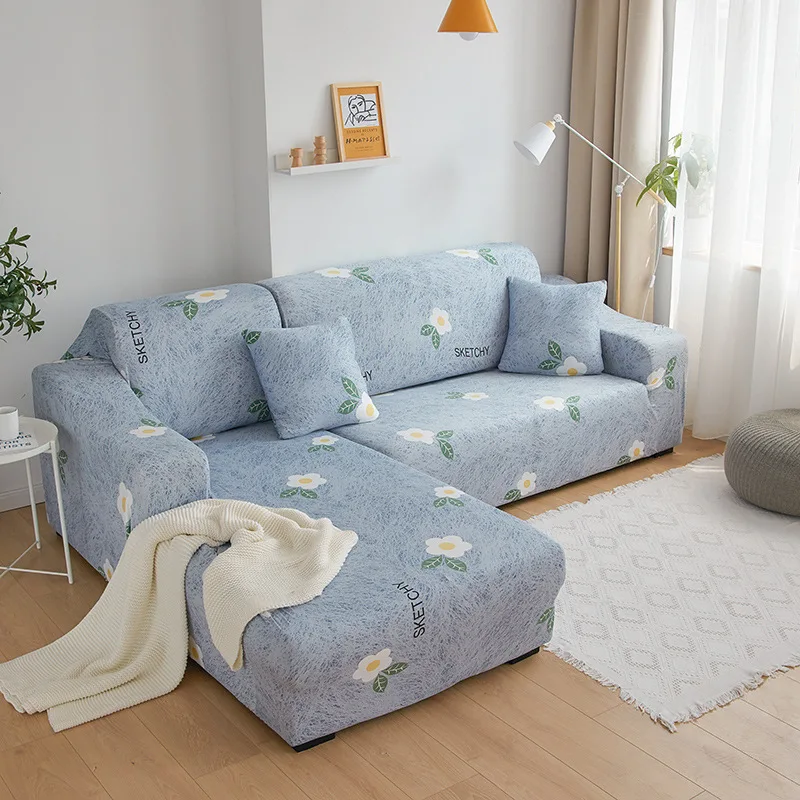 Flower Prints Elastic Couch Covers Four Seasons Universal Sofa Cover Sectional Non-slip Stretch Slipcover for Living Room | Дом и сад