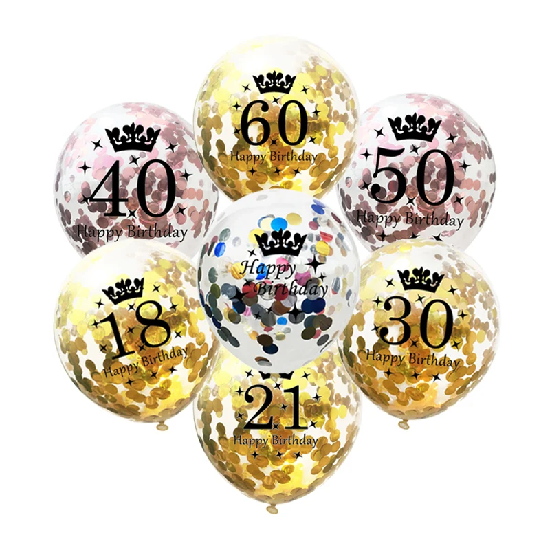 5 шт. 12 дюймов розовое золото воздушный шар &quotКонфетти&quot надувные латексные шары