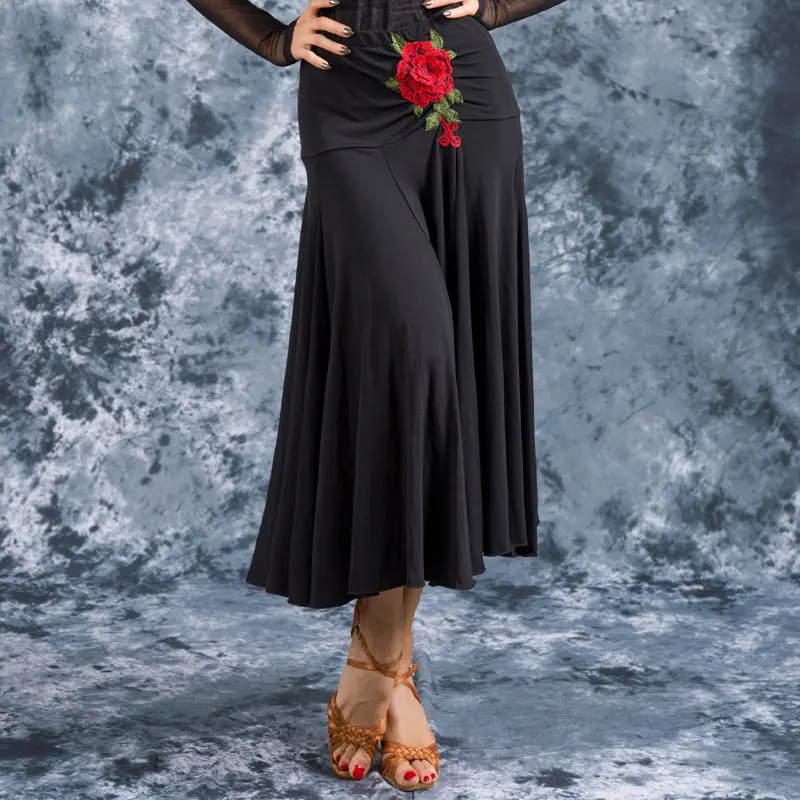 Юбка Женская длинная для бальных танцев пикантная дизайнерская тренировочная