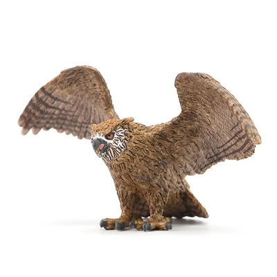 owl Оригинальные оригинальные джунгли дикая жизнь зоопарк ферма животные наборы собака волк осел бык овца Бегемот фигурка детская игрушка для детей подарок - Цвет: owl
