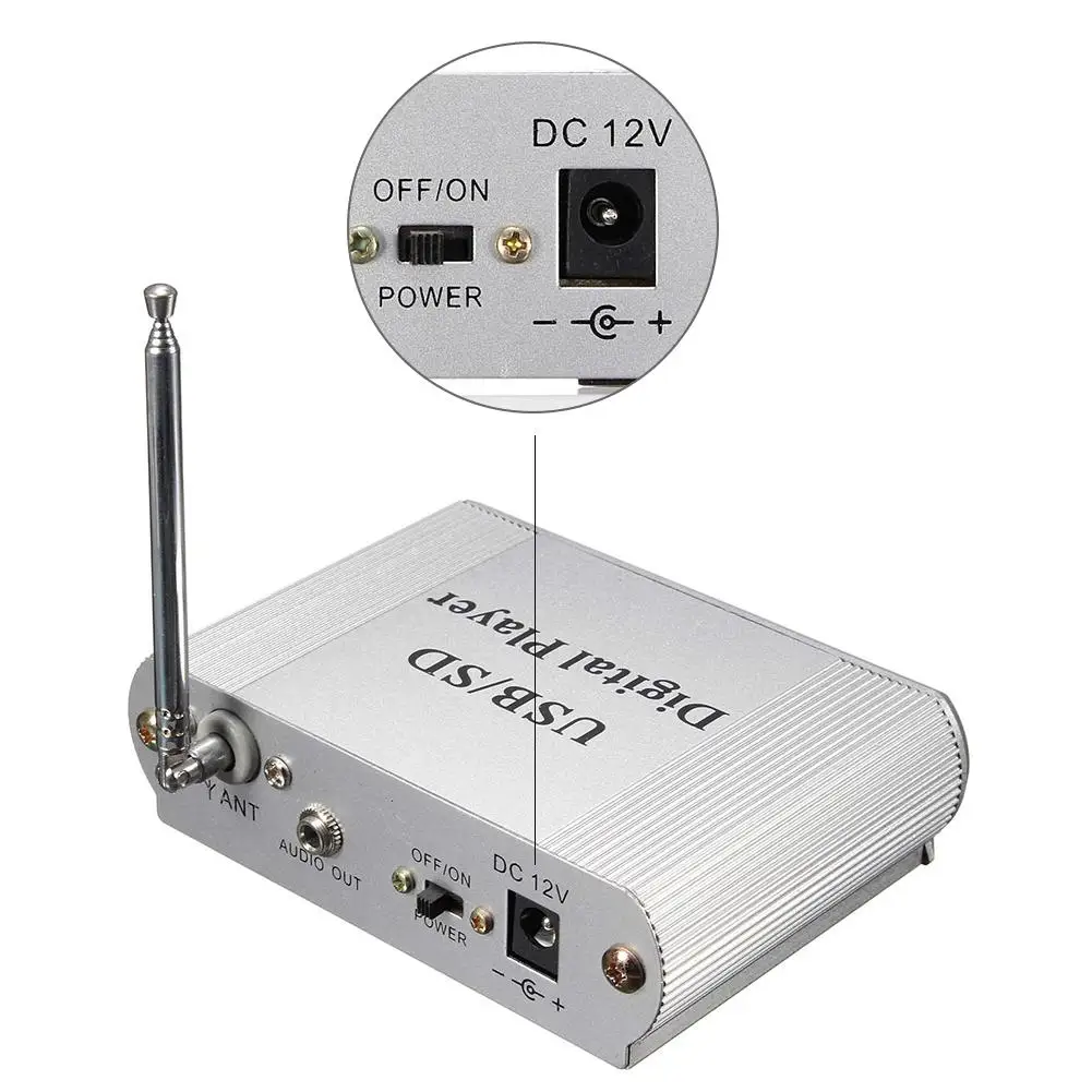Автомобильный мини MP3 12 в USB SD MMC U диск цифровой плеер FM радио дистанционное