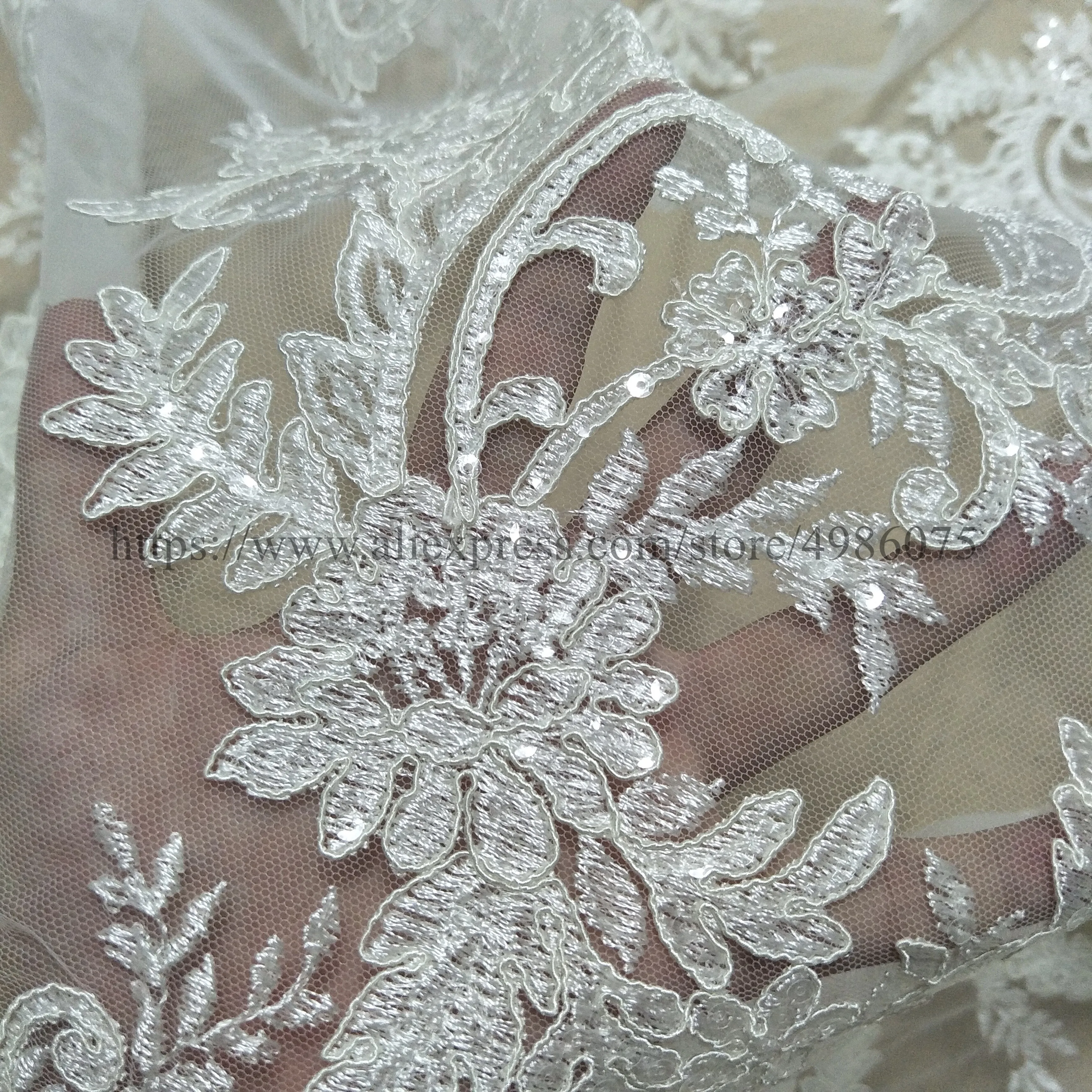 Новейшая мода свадебное платье цвета слоновой кости кружевная ткань ширина 130 см