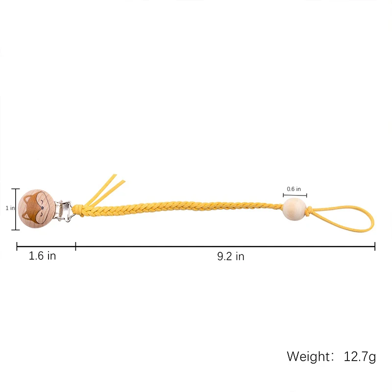 Деревянный Прорезыватель плетеные соски цепи деревянные бусины Выгравированные