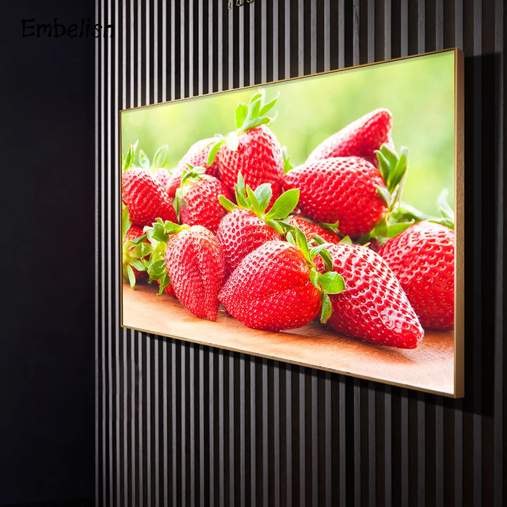 

1 Pieces HD Print On Canvas Strawberry Fruits Paintings For Living Room Modern Home Decor Pictures Kitchen Wall Posters