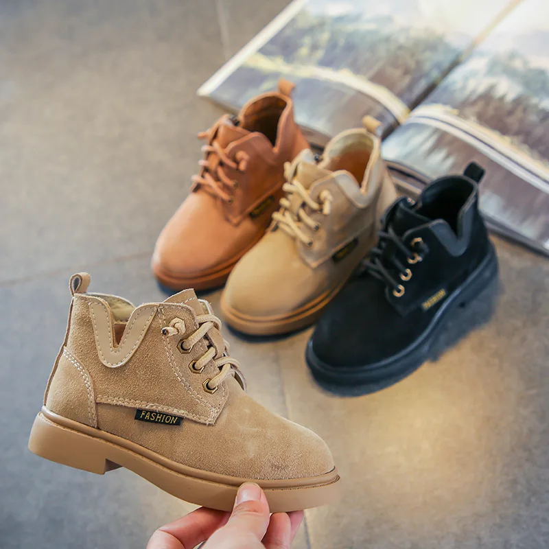 2019 зимние розовые ботинки для маленьких девочек замшевые кожаные малышей