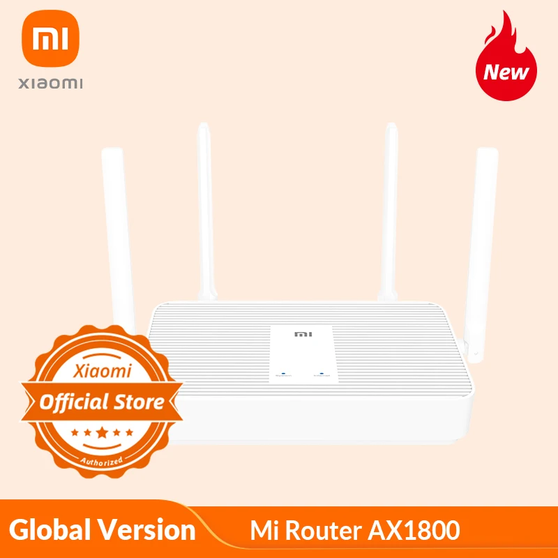 Глобальная версия роутер Xiaomi Mi AX1800 Wi Fi 6 2 4 ГГц 5 1800 Мбит/с Qualcomm ядерный чип Внешние