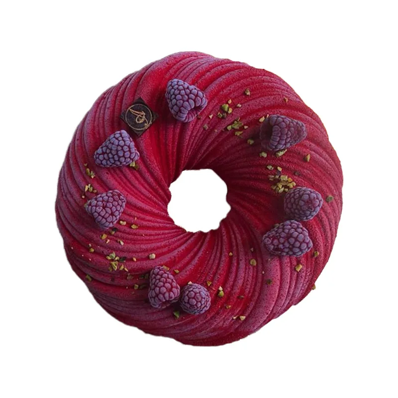 

Turbine French Dessert Cake Mold Baking Woolen Mousse Silicone Cake Stand