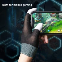 1pair gaming finger gloves for pubg mobile game anti slip nylon sweatproof breathable palm fingertip gloves for mobile game