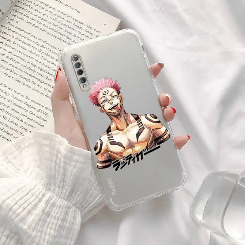 

Jujutsu Kaisen Satoru Gojo Phone Case Transparent For Xiaomi Redmi K30 10T 10X 9 9A 8 8A 7 7A 6 K40 T S PRO 5G